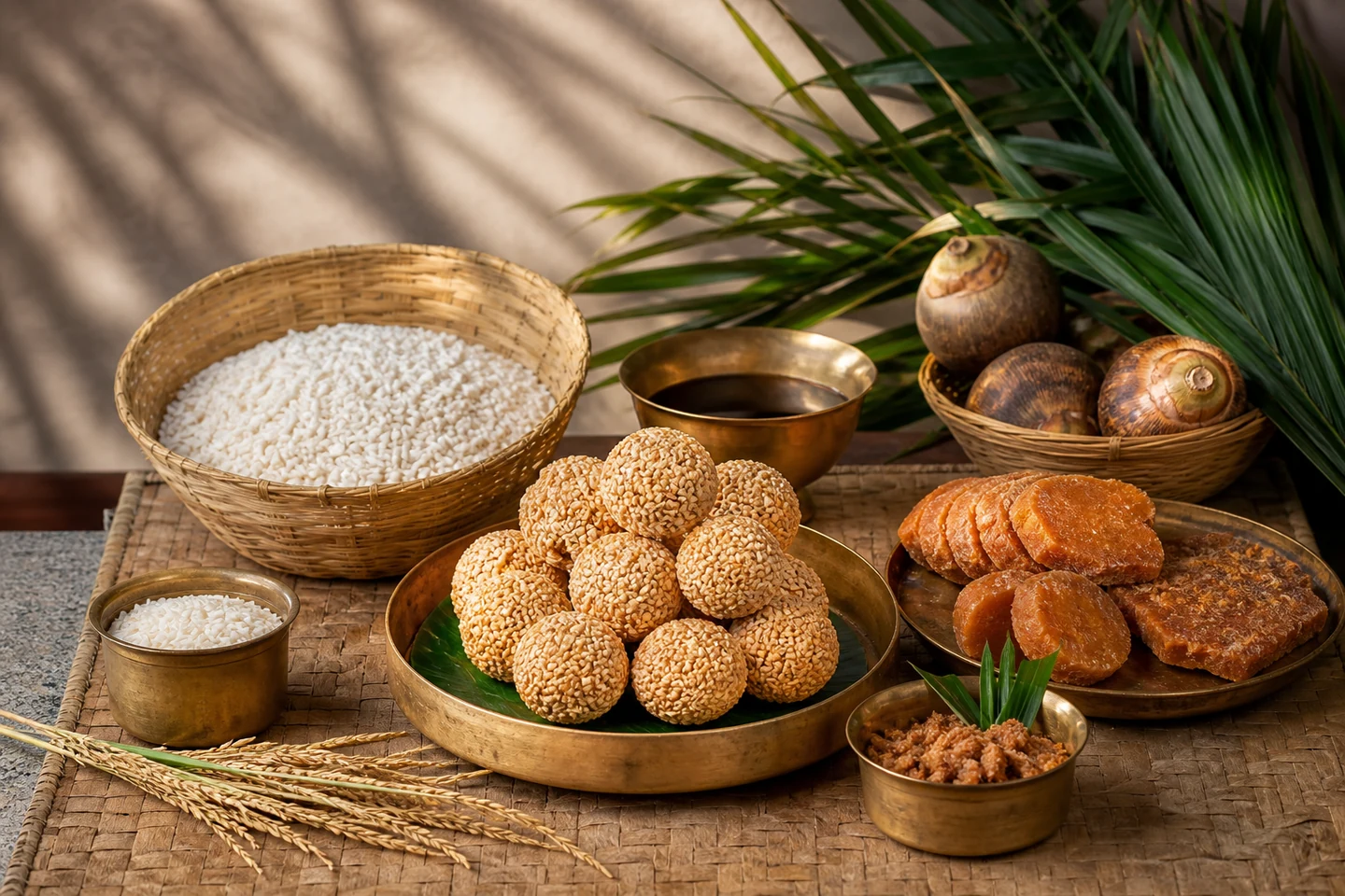 Kanakchur khoi, Nolen Gur and Joynagar Moa ingredients